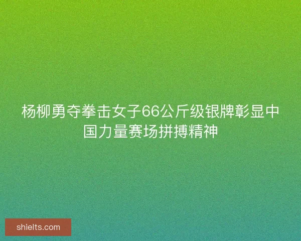 杨柳勇夺拳击女子66公斤级银牌彰显中国力量赛场拼搏精神